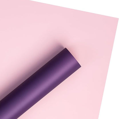 WRAPAHOLIC 20 Sheets Flower Wrapping Paper - 22.4 x 22.4 inch Dark Purple Color Water-Resistant Floral Bouquet Wrapping Paper, Florist Supplies Packaging for Wedding Birthday Gift DIY
