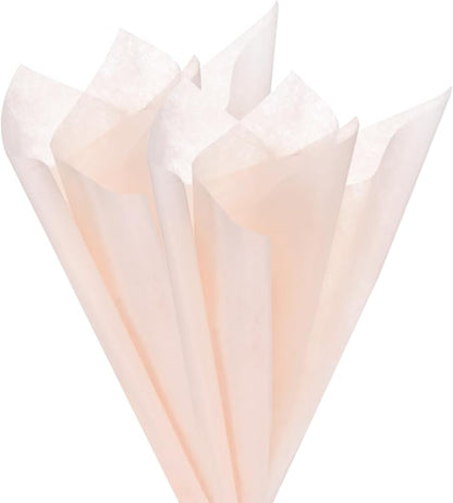 M METERXITY 38-Sheet Korean Cotton Wrapping Flower Paper, 11.8 Inch Waterproof Floral Wrapping Cotton Paper for Bouquets/Gift Packaging [Nude Pink]