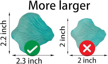 1500 PCS Separated Artificial Aqua Splash Rose Petals for Romantic Night for her Set,Fake Flower Petals for Flower Girl,Silk Rose Petals for Valentine Day Party Romantic Decorations(Tiffany Blue)