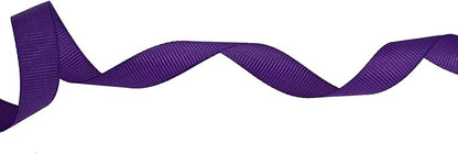 Solid Grosgrain Ribbon 25 Yard Each Roll 100% Polyester Woven Edge (1/2", Purple)
