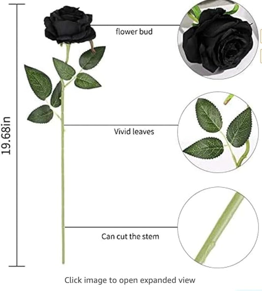 2Pcs Artificial Giant Flowers for Decoration,5ft Black Large Flower Wall backsrop,Paper Flower for Wedding,Garden Party,Home Decor,mall Shop Display