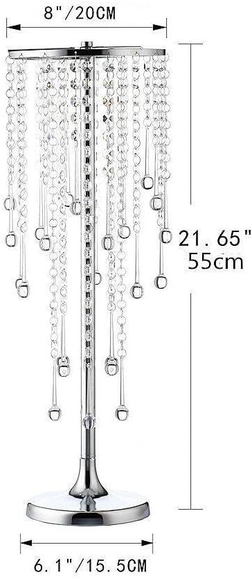 10 Pcs Wedding Centerpieces Vase, 21.6" Silver Metal Flower Holders Centerpiece Vase with Chandelier Crystal,for Reception Tables Décor Wedding Anniversary Party Events