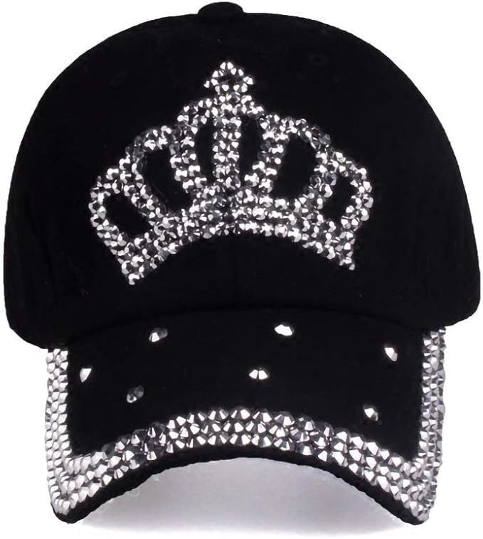 Gudessly Bling Women Baseball Cap Flower Snapback Rhinestone Sun Hats Adjustable Denim Jeans Hat