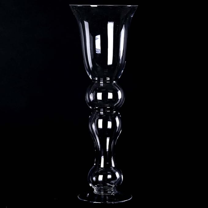 Efavormart 4 Pack | 20'' Pilsner Curved Trumpet Glass Vase