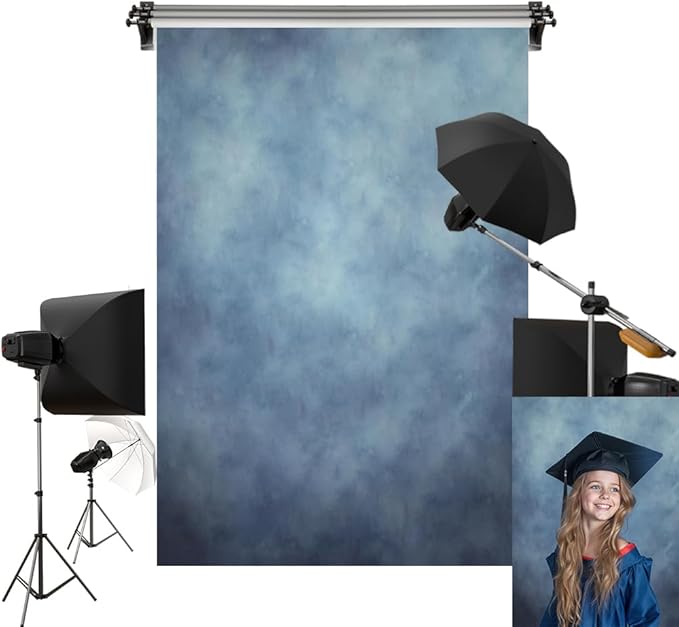 Kate 10x15ft/3m(W) x4.5m(H) Large Blue Background Seamless Portrait Backdrops Photography Studio Props Digital Printed Backdrop