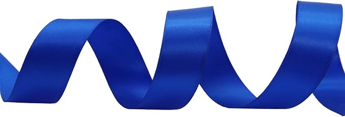100 Yards Double Faced Satin Ribbon - Assorted Gift Wrapping & DIY Crafts Bow, Hair Headband Accessories (1" 25mm, Royal Blue)