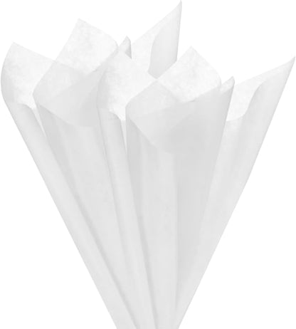 M METERXITY 20-Sheet Korean Cotton Wrapping Flower Paper, Waterproof Floral Wrapping Cotton Paper for Bouquets/Gift Packaging [White]