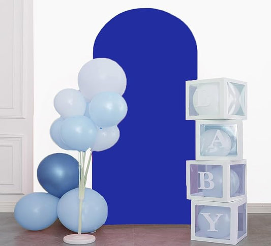 6.6 FT Arch Backdrop Cover, JFDYDM Royal Blue Wedding Arch Cover, Background Stand Covers, Royal Blue Chiara Backdrop Covers for Party Celebration Proposal Birthday Decor