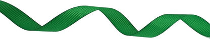 Solid Grosgrain Ribbon 25 Yard Each Roll 100% Polyester Woven Edge (5/8", Green)