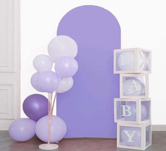 6.6 FT Double-Sided Lavender Spandex Arch Backdrop, Wedding Arch Cover for Bridal Shower Birthday Party Decor