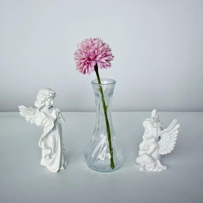 Glass Bud Vases in Bulk Set of 16, Small Glass Vases for Flowers， Mini Clear Bud Vases for Centerpieces Vintage Vases for Wedding Home Table Decorations