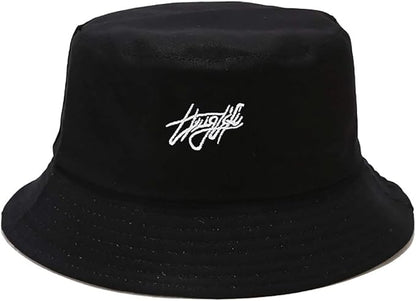 Malaxlx Unisex Bucket Hat Beach Sun Hat Aesthetic Fishing Hat for Men Women Teens, Reversible Double-Side-Wear