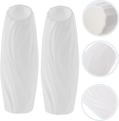 4pcs Geometric Plastic Desktop Vases Lightweight Unbreakable Flower Bud Containers for Tabletop Centerpiece Home Decor