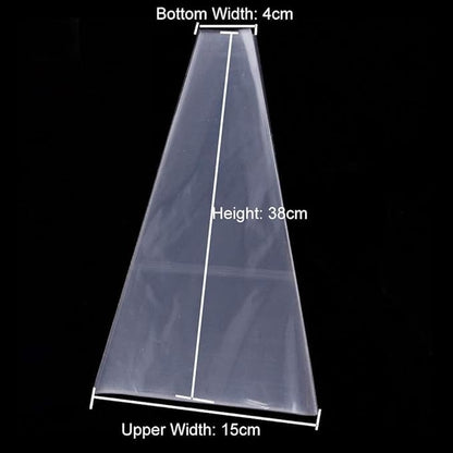 Myuiao 100 Pcs Clear Flower Bouquet Sleeves, Transparent Cellophane Bags for Valentine's Day Gifts, Wedding Floral Packaging, Rose Protectors, Food-Grade Plastic Wrap, Bulk Party Decorations (6x10in)