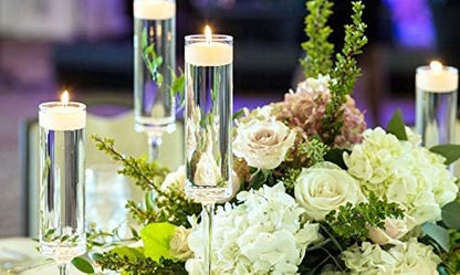 D'light Online Large Off-White 3 Inch Floating Candles for Events, Centerpieces at Weddings, Spa, Pool, Home Décor, for Cylinder Vases and Holiday Decorations - (Set of 36, Pale Ivory)