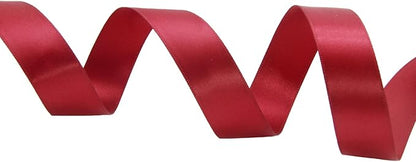 Maroon Double Faced Satin Ribbon 7/8 Inch - 100 Yards Continuous Soft Gift Wrapping Package Ribbon for Invitations, Flower Bouquets, Weddings, Bows, Hair, DIY Crafts, Party & Christmas Deco