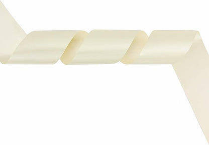 MEEDEE Ivory Satin 3 Inch Ribbon Lux Double Faced Satin Ribbon Wide by 10 Yards Cream Ribbons Ivory Ribbons for Christmas Tree Decoration, Weddings, Flower Bouquet, Bow Making