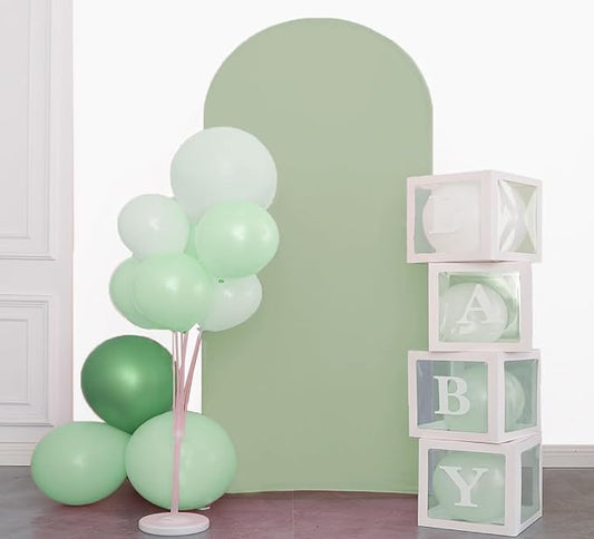 6FT Sage Green Arch Backdrop Cover, 6FT Background Stand Covers, Spandex Arch Backdrop Cover for Wedding.