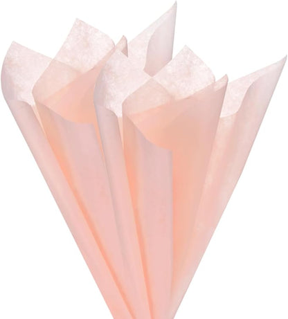 M METERXITY 20-Sheet Korean Cotton Wrapping Flower Paper, Waterproof Floral Wrapping Cotton Paper for Bouquets/Gift Packaging [Pink]