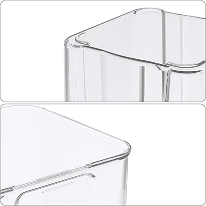 6-Pack Clear Acrylic Flower Vase for Centerpieces, Tall Square Decorative Plastic Flower Vase