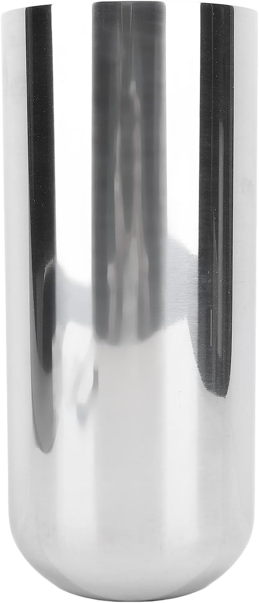 Metal Vase, 304 Stainless Steel Flower Vase for Home Decor Office Wedding, with Shiny Bright Silver Finish, 23x10cm