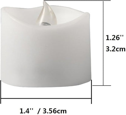 eLander LED Tea Lights Flameless Candle with Timer, 6 Hours on and 18 Hours Off, 1.4 x 1.3 Inch, Cool White, [12 Pack]