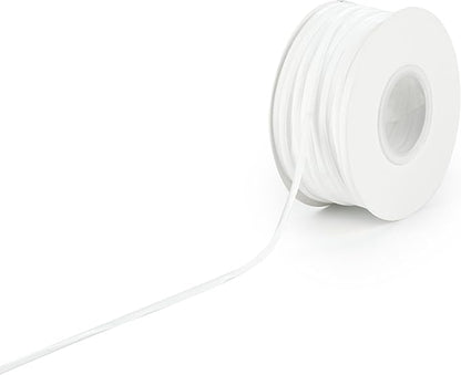 MAYREEL 1/8 Inch White Velvet Ribbon Thin Cream Vintage Ribbon for Wedding Bridal Invitations Gift Wrapping Party Favor Boxes 50 Yards