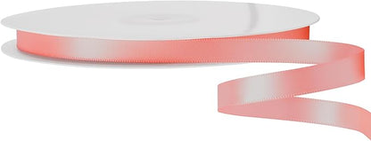 LIUYAXI Rose Gold Double Faced Satin Ribbon, 3/8" X Continuous 25 Yards, Ribbons Perfect for Gift Wrapping Bows Bouquet Wedding Decor DIY Craft and More