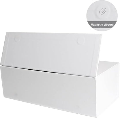 White Gift Box with Magnetic Closure Lid 12" X 6" X 4" Gift Boxe for Presents,Luxury for Gift Packaging, Bridesmaid Gifts Boxes,Birthday Gift Box