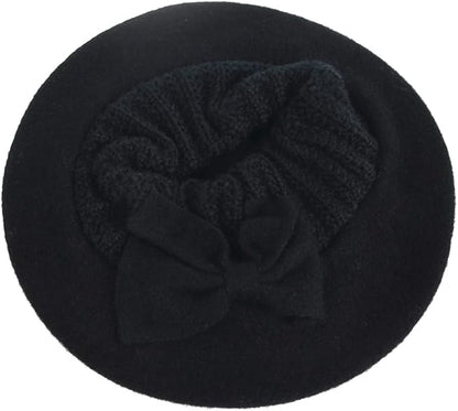 VECRY Women's 100% Wool Bucket Hat Felt Cloche Beret Dress Winter Beanie Hats