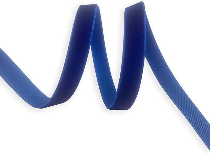 Nylon Velvet Ribbon Single Faced,3/8 Inch X 25Yards Spool (Royal Blue)