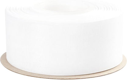 1-1/2 Inch White Shimmer Sheer Organza Ribbon Sheer Chiffon Ribbon 50 Yards-Roll Multiple Colors Available for Gift Wrapping Wedding Events Christmas Décor