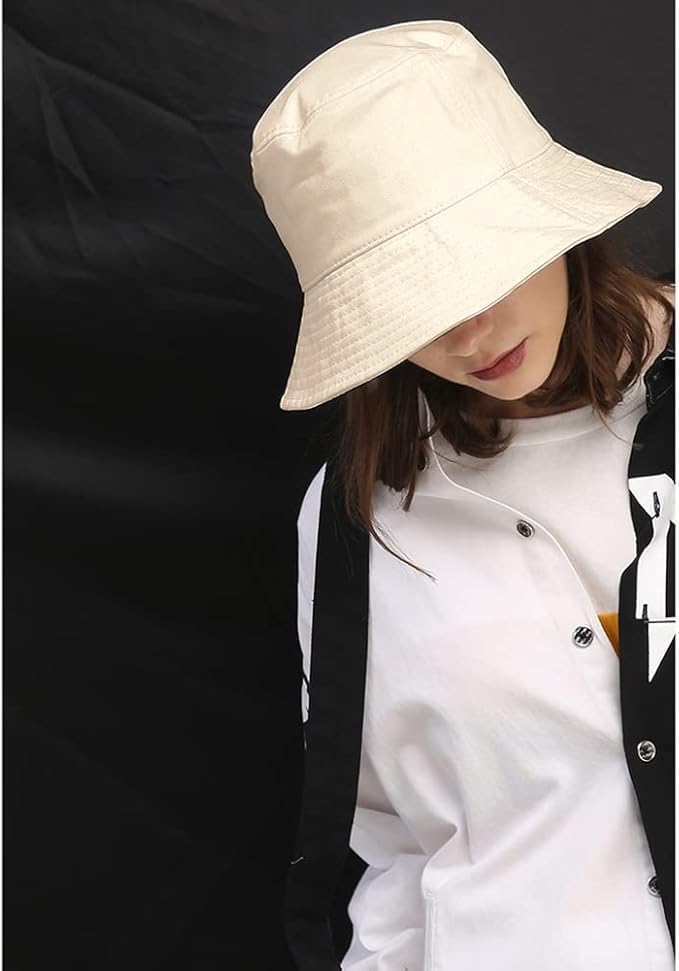 Malaxlx Unisex Bucket Hat Beach Sun Hat Aesthetic Fishing Hat for Men Women Teens, Reversible Double-Side-Wear