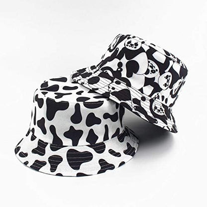 Quanhaigou Bucket Hat for Men Women,Packable Reversible Printed Sun Hats,Fisherman Outdoor Summer Travel Hiking Beach Caps