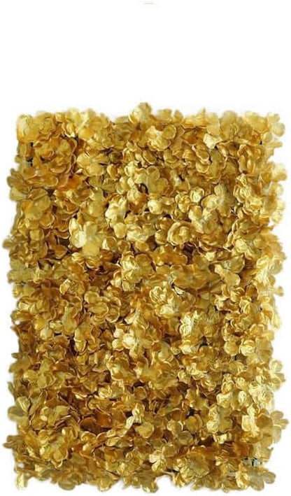 Efavormart 4 PCS Gold Silk Hydrangea Flower Mat Wall Wedding Event Decor for DIY Centerpiece Arrangement Party Decorations