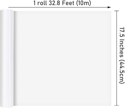 NESCCI White Metallic Wrapping Paper, Solid Color Paper,Gift Wrapping Paper,Perfect for Wedding,Valentine's Day,Birthday, Christmas,Baby Shower,DIY Bouquet (17.5 Inches X 32.8 Feet)