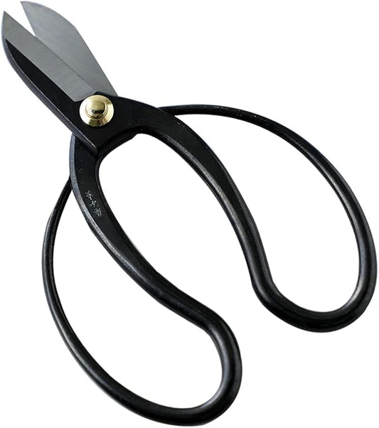 Wazakura Made in Japan Ikebana Tool Kit - Koryu Scissors + Black Kenzan Flower Holder, Japanese Floral Arrangement Set, Florist Shears and Pin Frog Gift Box Set - Koryu and Black Kenzan 3-1/4" (80mm)