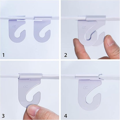 20 Drop Ceiling Hooks for Classrooms & Offices, White Heavy Duty Ceiling Hooks for Hanging Plants & Decorations, Metal T-Bar Hooks for Suspended Drop Ceiling Tiles…