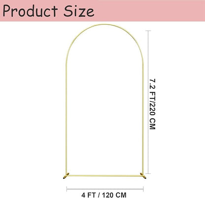 Wedding Arch Backdrop Stand for Parties,Metal Arch Backdrop Stand with Storage Bag for Wedding Ceremony Birthday Party Bridal Baby Shower Photo Booth Garden Floral Balloon Arches Decoration(7.2FT)