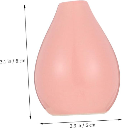 Healifty 3pcs Ceramic Vase for Flower Arrangement Decorative Glazed Ceramics Artistic Bud Containers for Living Table and Home Decor White Green Pink
