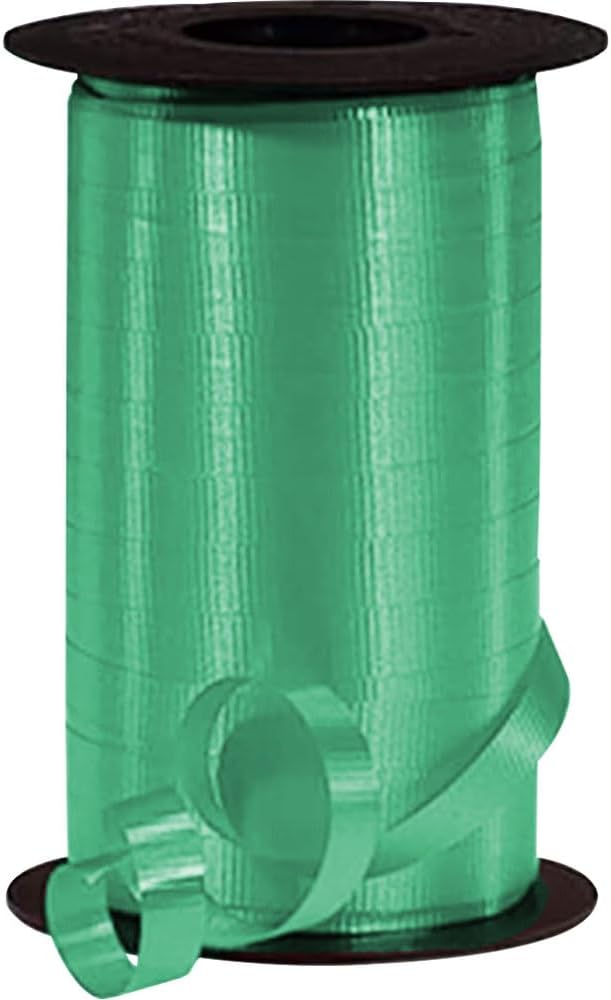 PMU Curling Ribbon - Crimped Texture Curling Ribbons for Gift Box Wrapping, Florist Flowers, Birthday Party Decorations, Festival Art Craft & Christmas Décor -Emerald Green 3/8 Inch X 250 Yards,Pkg/1