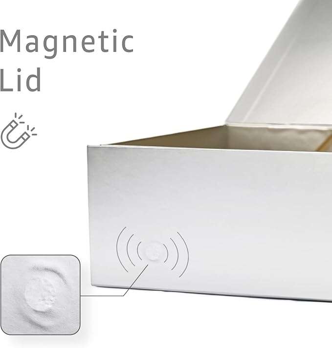 LIFELUM Gift Boxes with Lids,5 Pack 13.85 x 8.35 x 4.45 inch Silver Gift Boxes with Ribbon, Card, Shredded Paper Filler for Presents,Graduation,Christmas,Birthdays