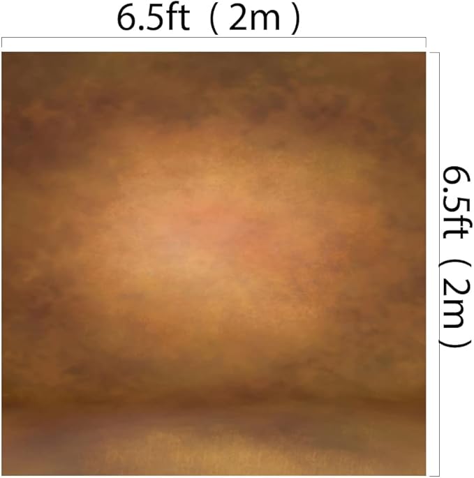 Kate 6.5×6.5ft Abstract Brown Photo Backdrop Old Master Texture Background Portrait Photography Backdrops for Photographer Head Shots Microfiber