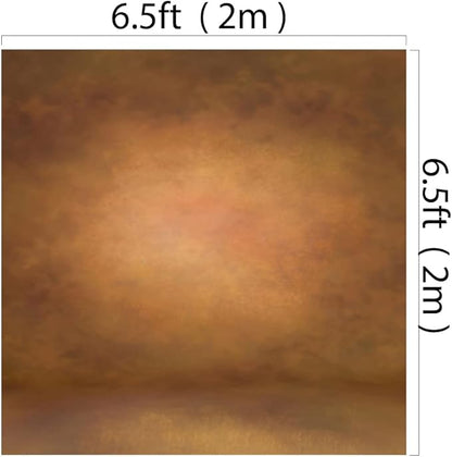Kate 6.5×6.5ft Abstract Brown Photo Backdrop Old Master Texture Background Portrait Photography Backdrops for Photographer Head Shots Microfiber