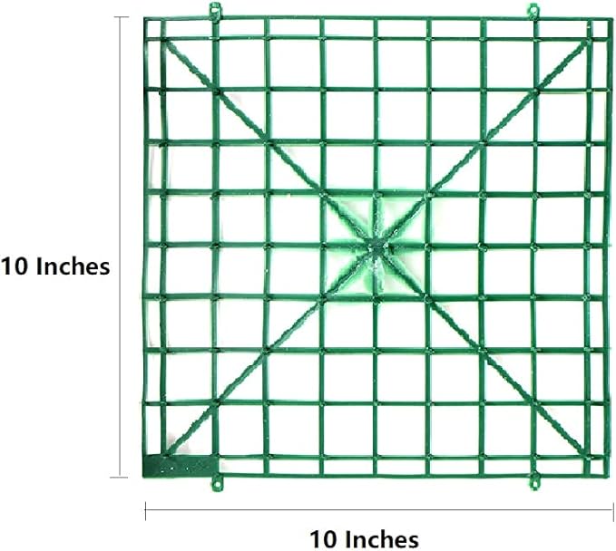 Artificial Flower Grid Panels,DIY Flowers Wall Frames,Flowers Wall Arches Backdrop,Plastic Fences Frames for Wedding Party Flower Grids,Artificial Flowers Plant Base,12Pieces,10x10 Inches