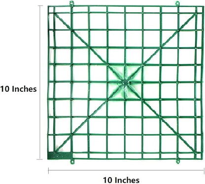 Artificial Flower Grid Panels,DIY Flowers Wall Frames,Flowers Wall Arches Backdrop,Plastic Fences Frames for Wedding Party Flower Grids,Artificial Flowers Plant Base,12Pieces,10x10 Inches