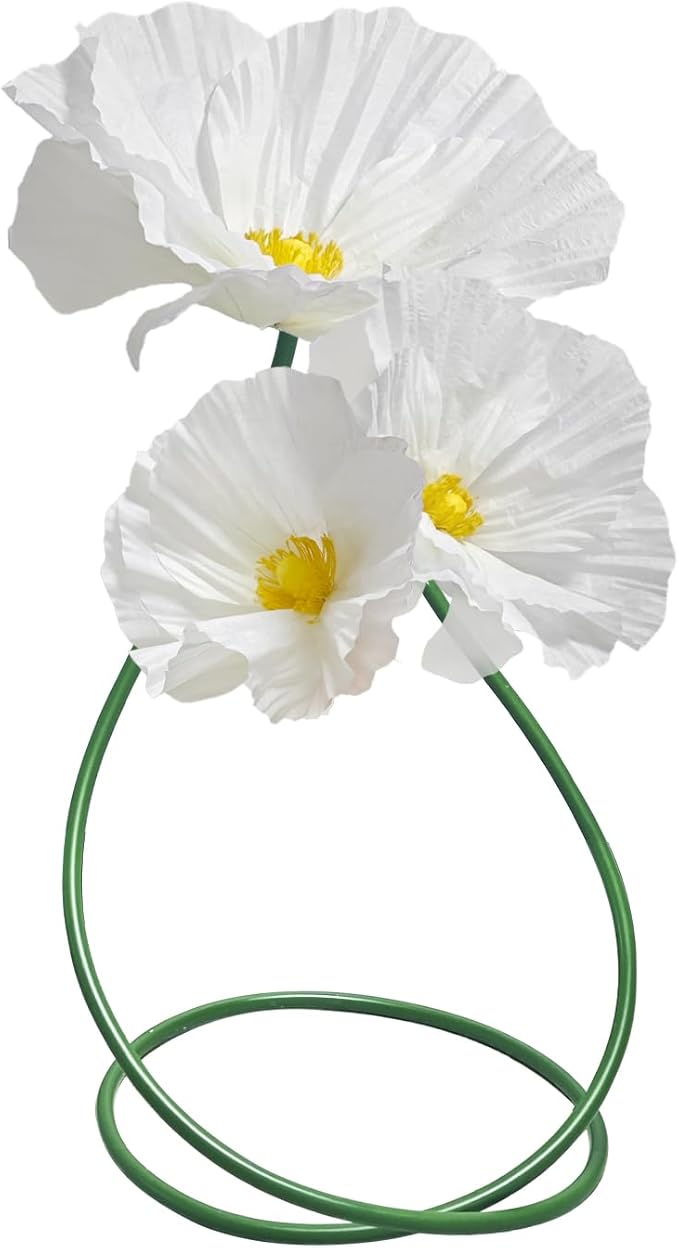 Giant Flowers for Home Decoration - 3 Pack Large Flower Panels for Backdrop Artificial Flowers Wall Table Decor, Flower Birthday Party Decorations for Wedding/Nursery Wall/Baby Bridal Shower (White)