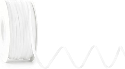 MAYREEL 1/8 Inch White Velvet Ribbon Thin Cream Vintage Ribbon for Wedding Bridal Invitations Gift Wrapping Party Favor Boxes 50 Yards