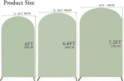 7.2FT Sage Green Wedding Arch Cover, Sage Green 7.2FT Arch Backdrop Cover, Arch Backdrop Covers, Chiara Covers for Wedding Birthday Party Celebration Decor