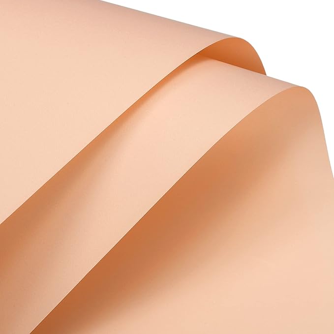 MECCANIXITY 20 Pcs Flower Wrapping Paper 22.8x22.8 Inch Waterproof Florists Wrapping Paper for Florist Bouquet Supplies, DIY Crafts, Gift/Gift Box Packaging Light Orange